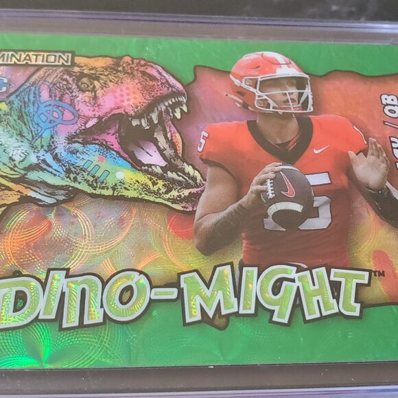 Carson Beck 2023 Wild Card Alumination Dino-Might  Green 3/8 #AD-CB - Picture 2 of 7